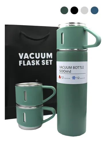 SET DE TERMO DE AGUA CALIENTE + 3 TAZAS