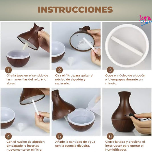 HUMIFICADOR LED JARRON